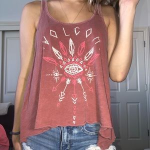 Volcom red tank top